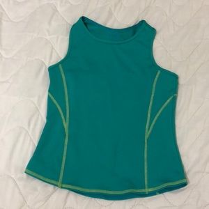 LL Bean teal workout tank top